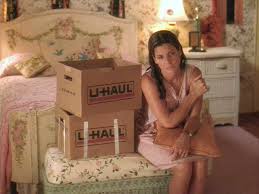 Sandra Bullock in Hope Floats.  Just moved home, moving boxes cluttering her childhood bedroom, she looks overwhelmed and sad.